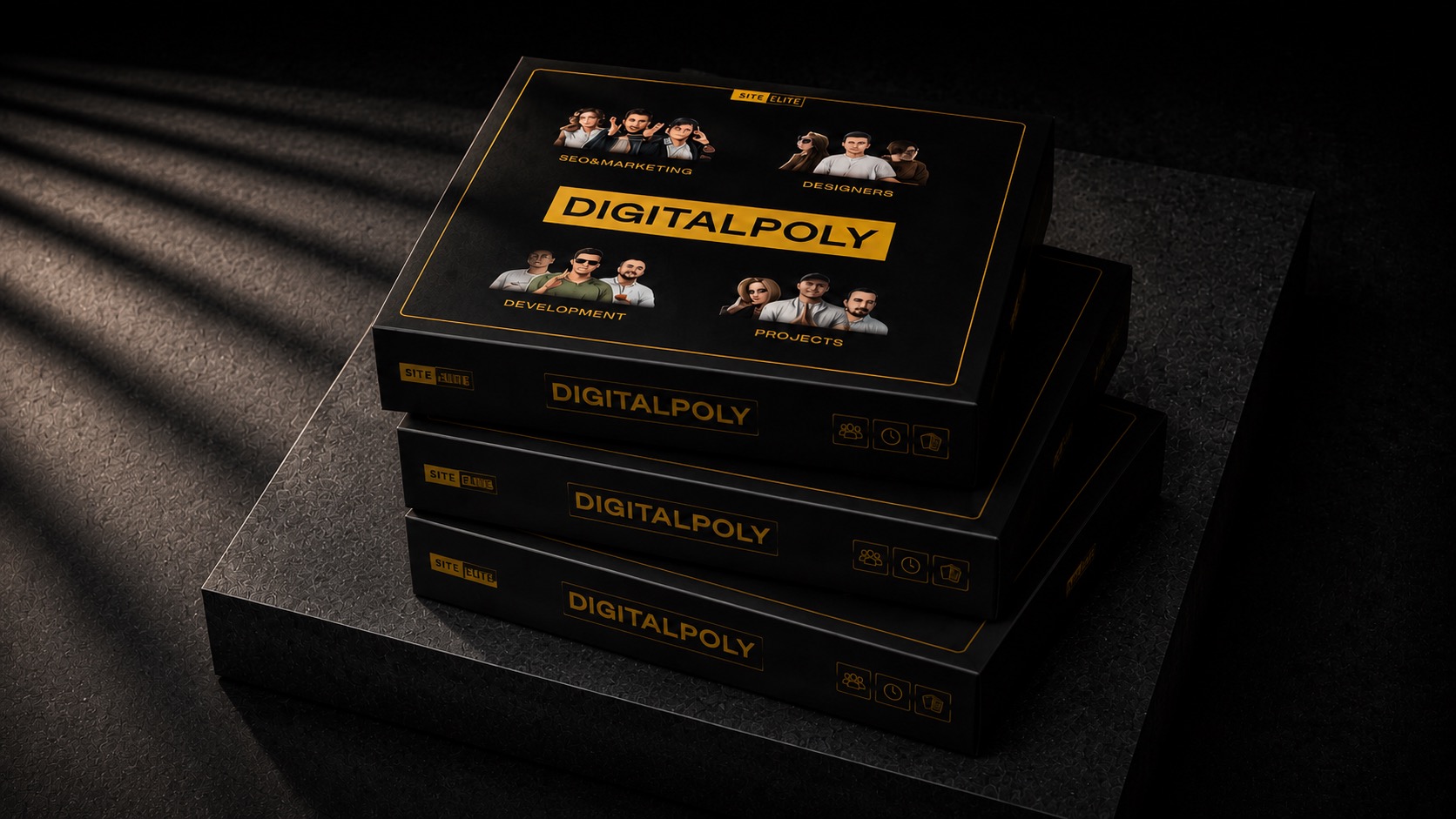 Коробка корпоративной настольной игры DIGITALPOLY